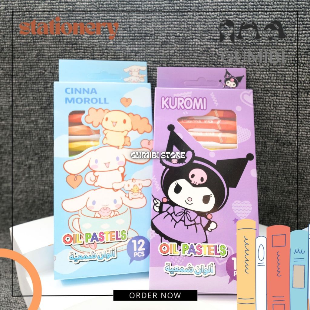 

CRAYON OIL SANRIO ISI 12 WARNA KRAYON MEWARNAI ANAK MOTIF KUROMI CINNAMOROL ISI 12 COLORS