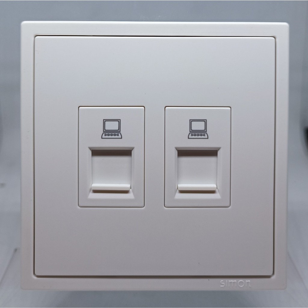 SIMON I7 WHITE OUTLET DATA / OUTLET DATA (TWIN DATA CAT 6)