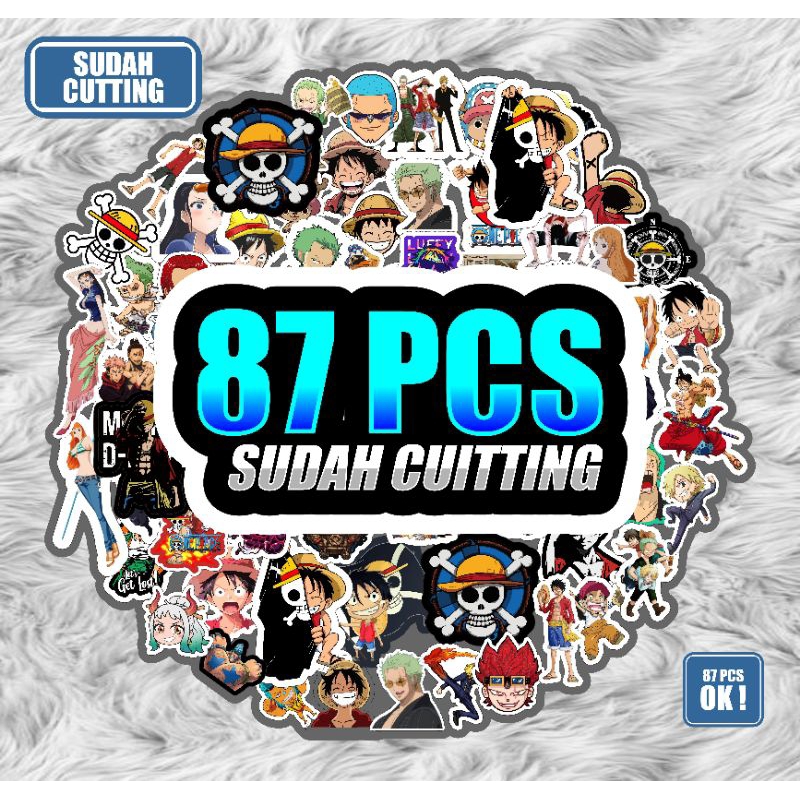 

Stiker anime stiker paket isi 87pcs sudah cutting anti air
