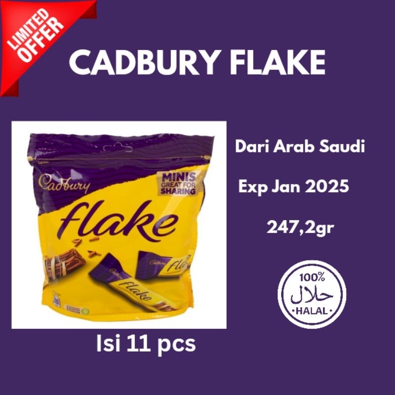 

Cadbury Flake Coklat Impor Arab 16 pcs