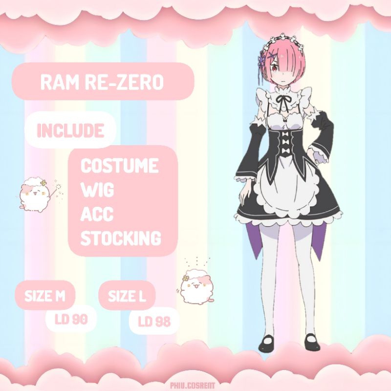 RENT/SEWA COSPLAY | Ram - Re Zero Kara Hajimeru Isekai Seikatsu | Anime