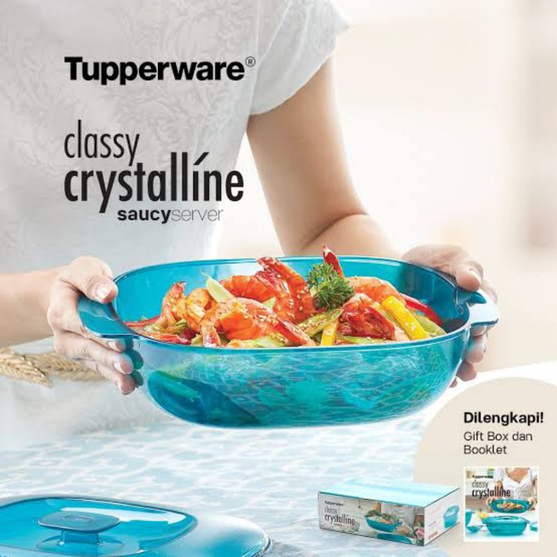 Classy Crystalline Saucy Server Tupperware