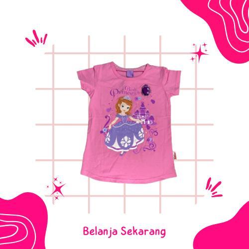 Baju Kaos Lengan Pendek Anak Karakter Sofia The First