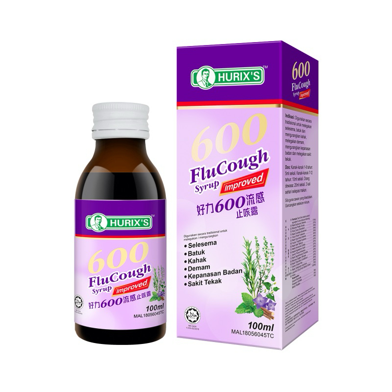 

READY 100ml HURIX'S 600 FLUCOUGH SYRUP