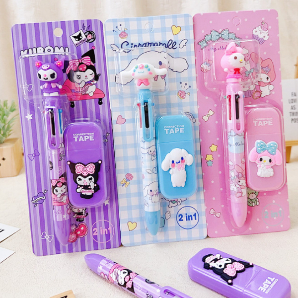 

LEEWOOS S6341 Set Alat Tulis 2 in 1 / Set Pulpen 6 Warna dan Korektor/ Set Pena dan Korektor 2 in 1
