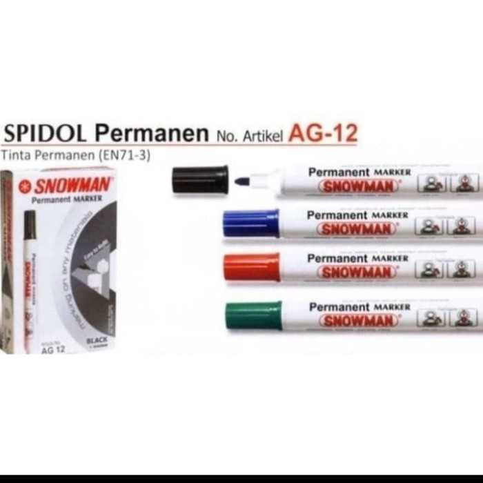 

Spidol Snowman Permanent AG 12