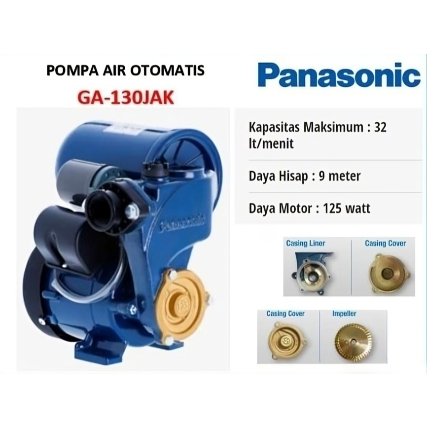 Pompa Air PANASONIC GP-130JAK 125Watt ( OTOMATIS ) / Pompa Panasonik GP130JAK 125W Pompa Panasonic