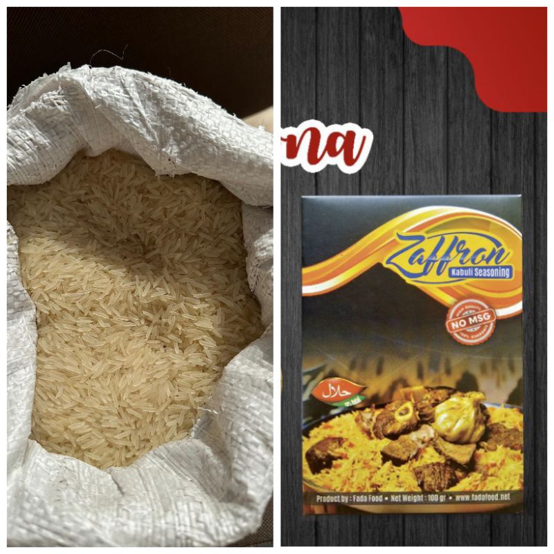 

Paket Beras Basmati 1kg & Bumbu Kebuli Zaffrona 100g