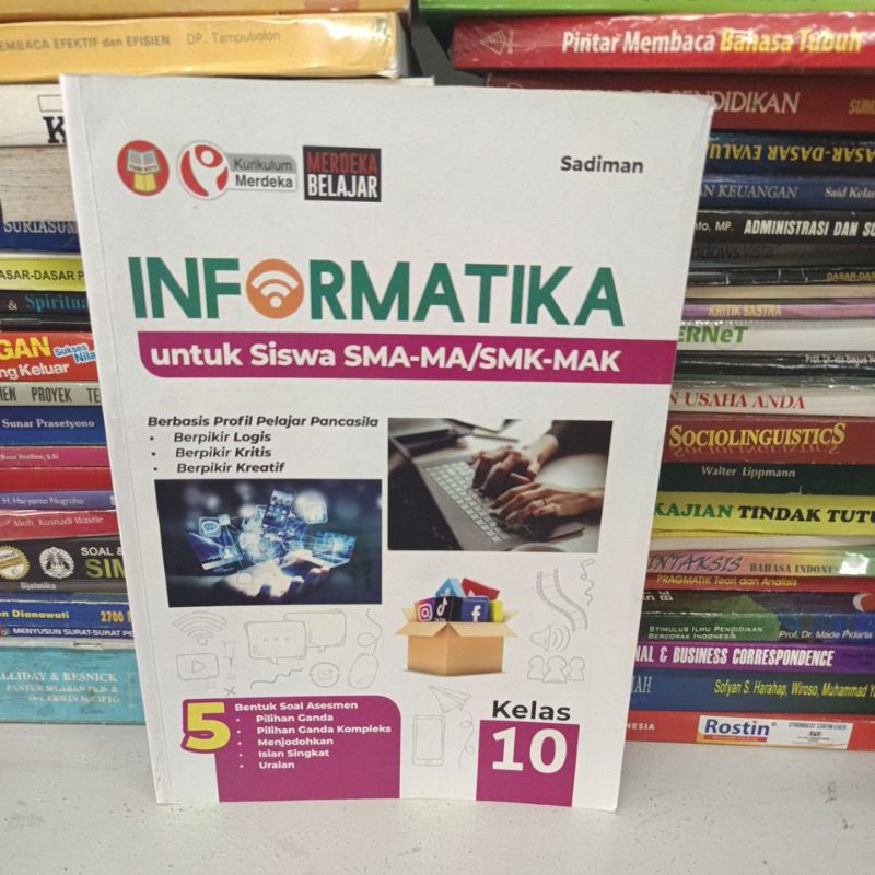 INFORMATIKA untuk SMA kelas 10 kurikulum merdeka original bekas
