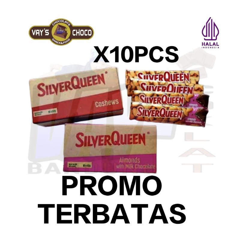 

silverqueen 55gr bok X10pcs cashew & almond reguler 2026