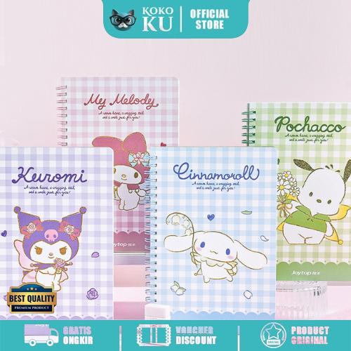 

Buku Tulis A5 Sanrio 60 Lembar/ Buku Catatan Garis Polos Binder