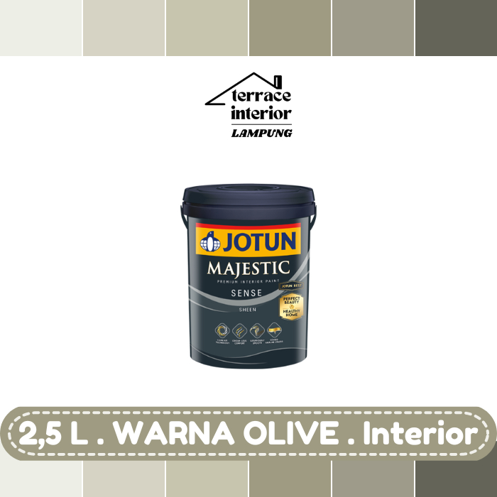 Cat Tembok Majestic Sense Interior Jotun warna Olive 2.5 L