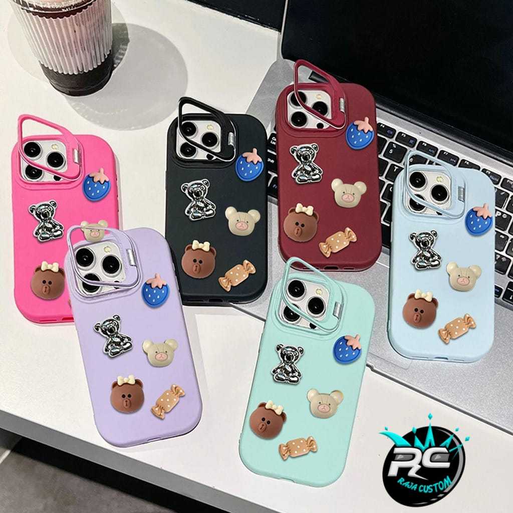 GC103 3D Doll Macaron Stand Softcase/ Casing Hp Compatible For OPPO RENO 4 4F 5 5F 6 7 8 7Z 8Z 8T 4G