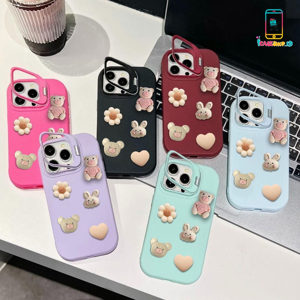 GC99 CASING CASE 3D UNTUK REDMI M3 M5 X3 REDMINOTE 8 9 10 11 12 13 PRO PLUS 4G 5G BONEKA CUTE PINK I