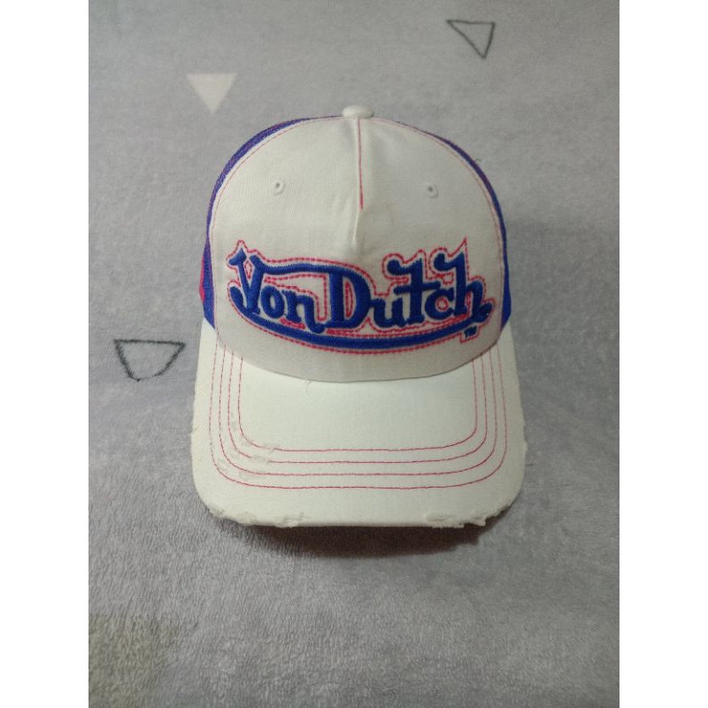 Topi Trucker Vondutch Second Original cap Model Baseball Topi jaring keren motif koyak