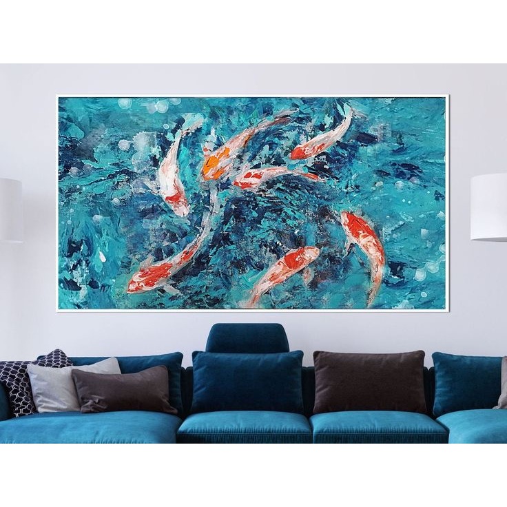 Lukisan Ikan Koi Abstrak