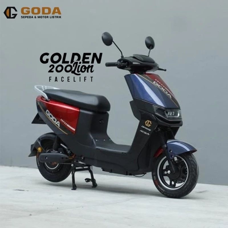 Harga Subsidi Sepeda Motor Listrik GODA GOLDEN 200 LION Facelift Skuter Electric Vespa Elektrik Scoo