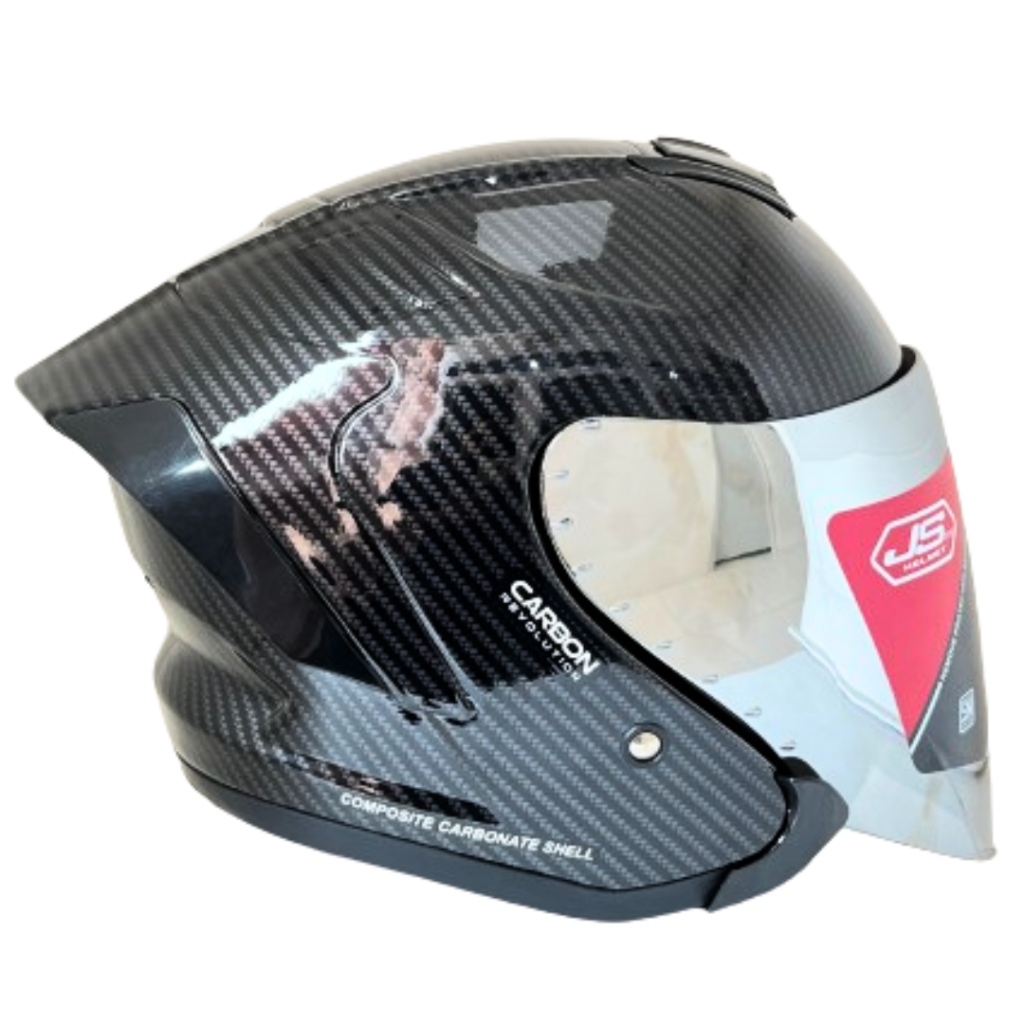 Helm JS Armor Half Face Motif Carbon