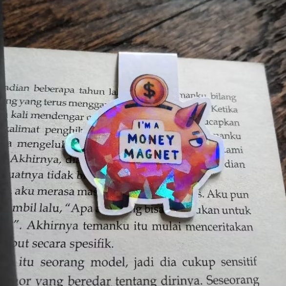 

Pembatas Buku Magnet | Handmade Magnetic Bookmark | Money Magnet