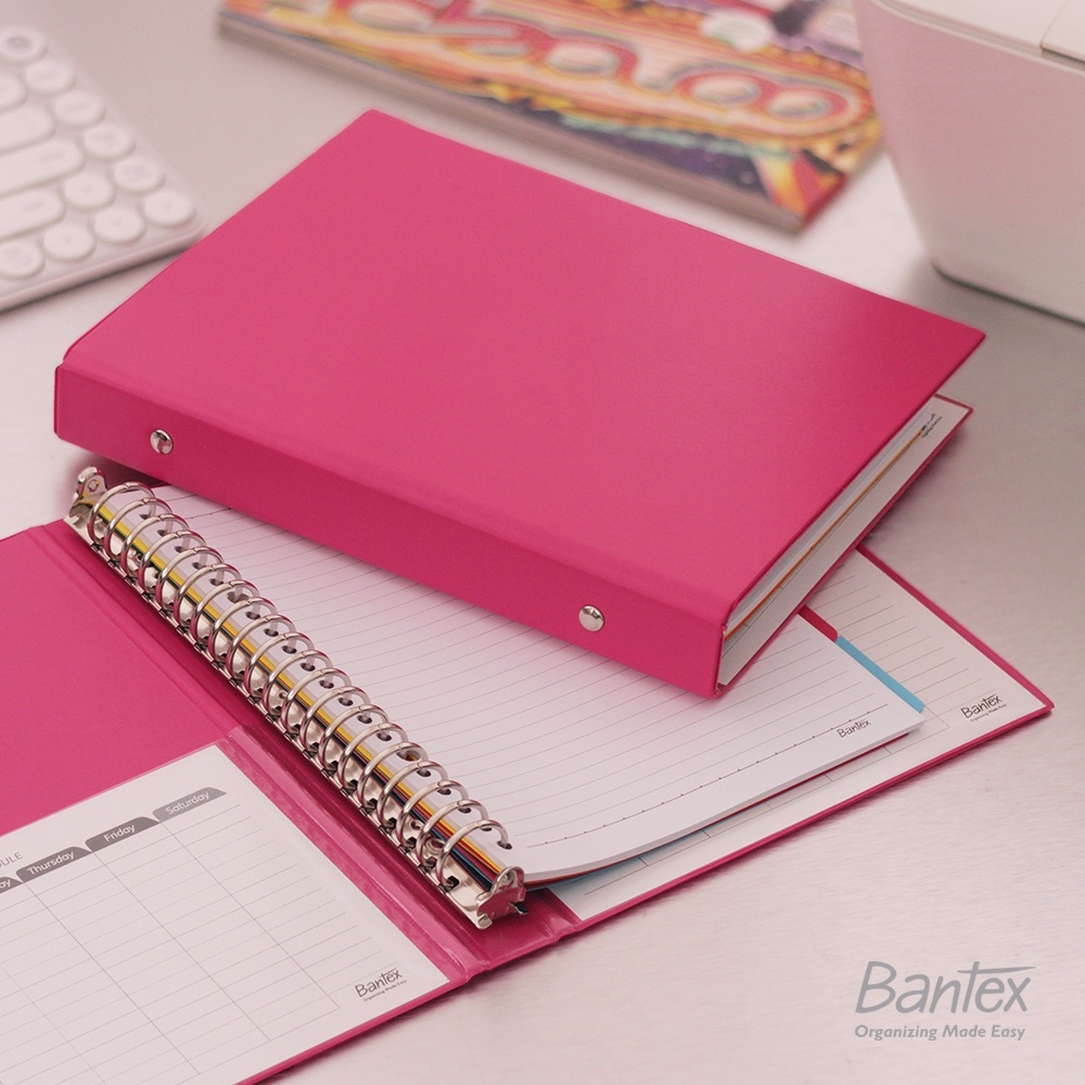 

Bantex Binder Note A5 20 Ring Besi Loose Leaf Multiring Binder Melon 1324 63