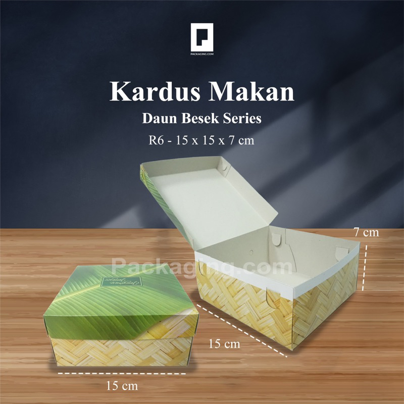 Box Kraft R6 Renda Coklat/Dus Kue Uk 16x16x7/Dus R6/Snackbox/Box Kue/Box Serbaguna
