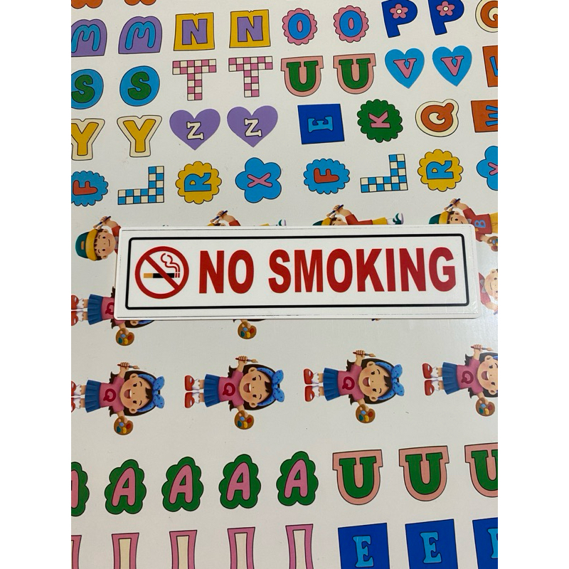 

PAPAN TULISAN NO SMOKING UKURAN 25cm x 8cm