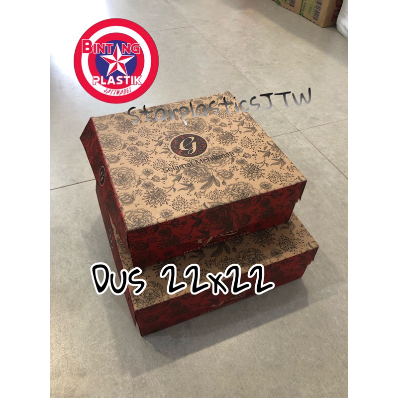 

TOP BRAND! (ECER) Dus Nasi 22 x 22 / Kue Snack Box Kraft Batik Uk R10B - 22x22 Gretel Brown Hansel FoodGrade MAJALENGKA