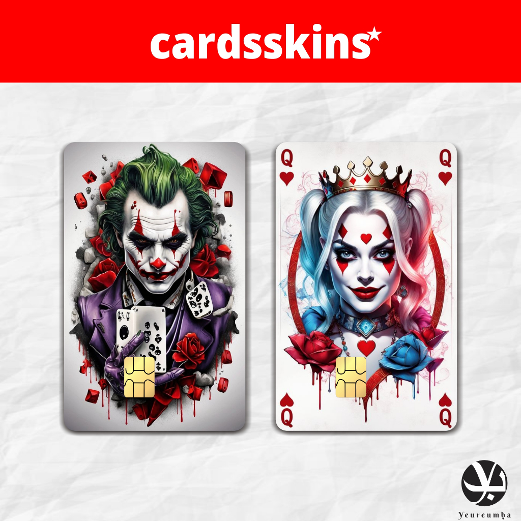 

Sticker Kartu ATM | Flazz | E-M0ney / Skin Card / Garskin Kartu || Tema JOKER & QUEEN