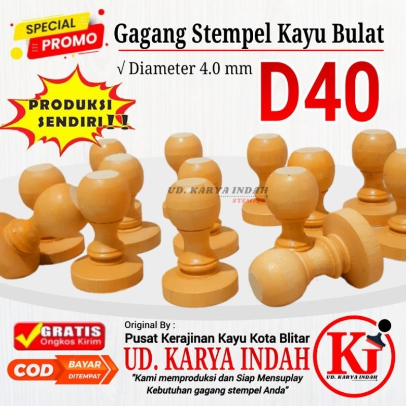 

gagang stempel bulat D40