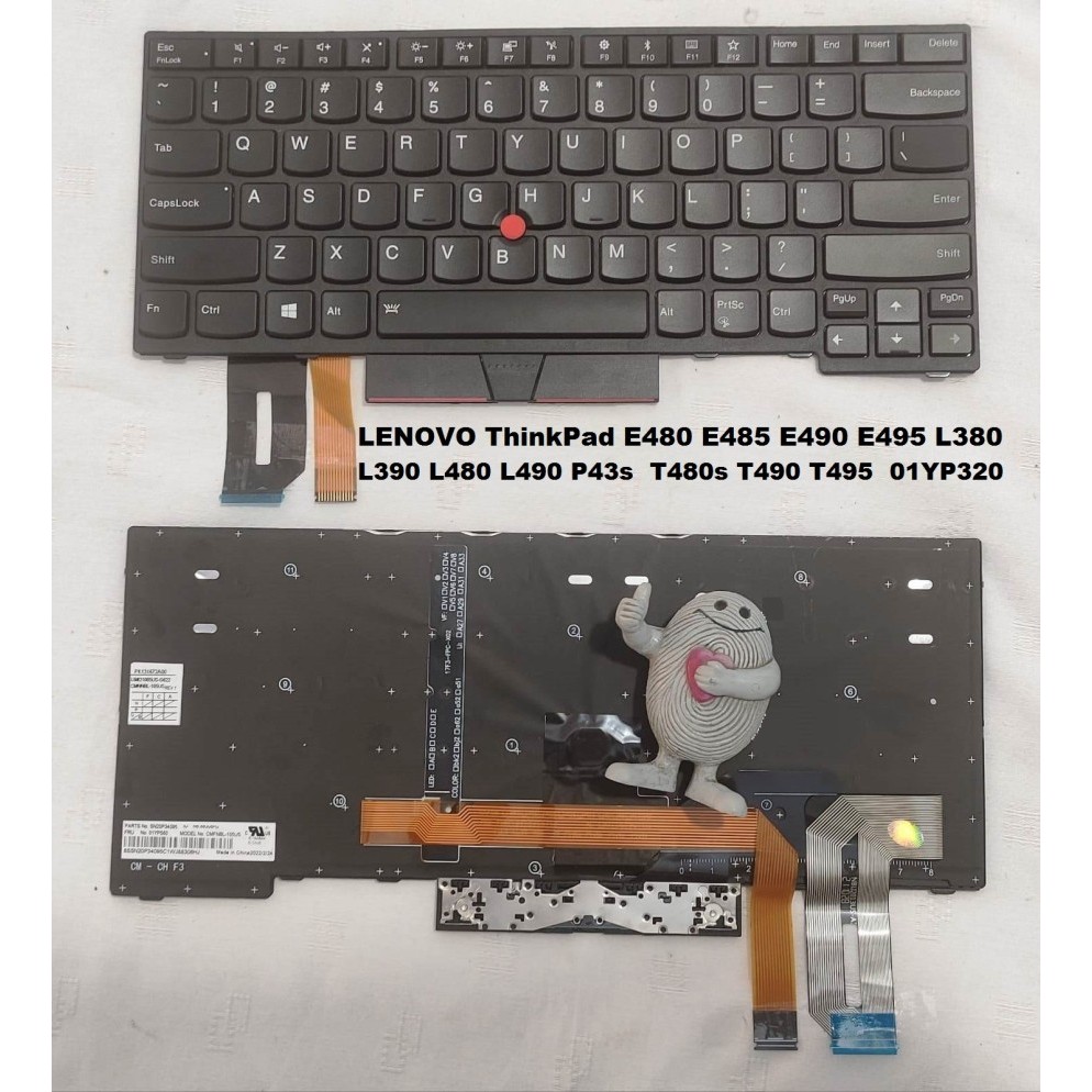 KEYBOARD LENOVO ThinkPad E480 L480 L490 P43s T480s T490 T495 BACKLIT