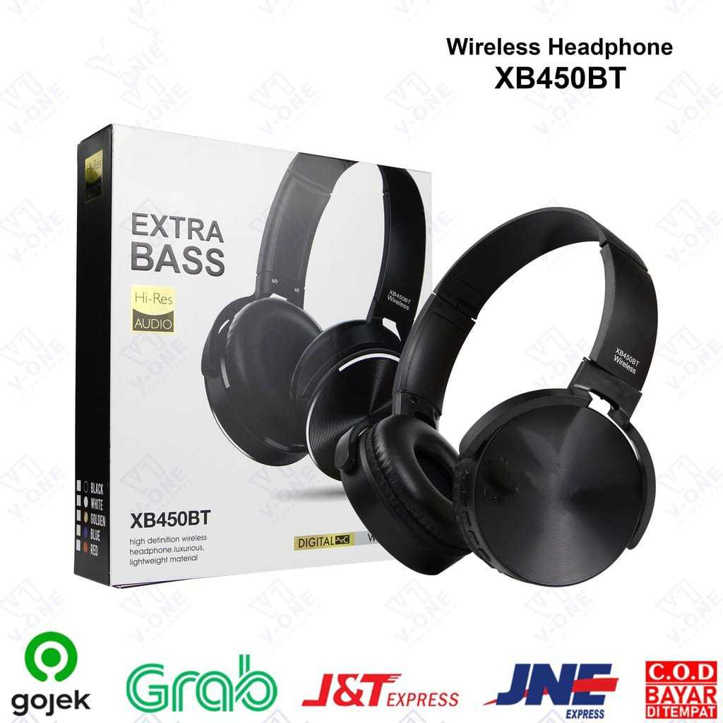 Headset bluetooth wireless earphone headphone bluethooth SONY XB450BT extra bass powerfull