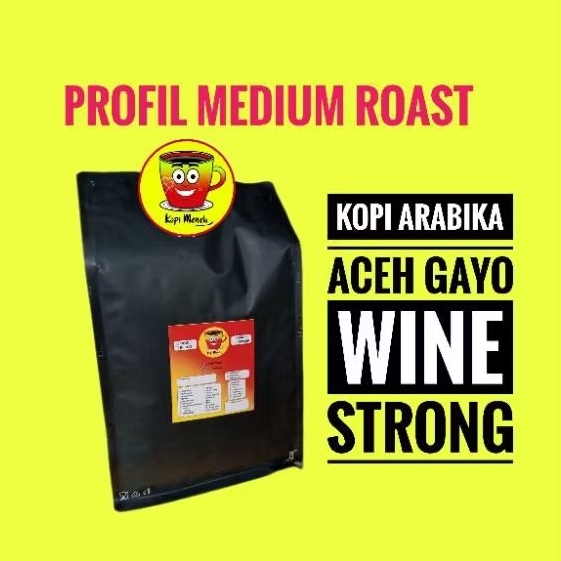 

Kopi Arabika Aceh Gayo Wine Strong (Kopi Wine Strong) Profil Medium Roast 1Kg Biji/Giling