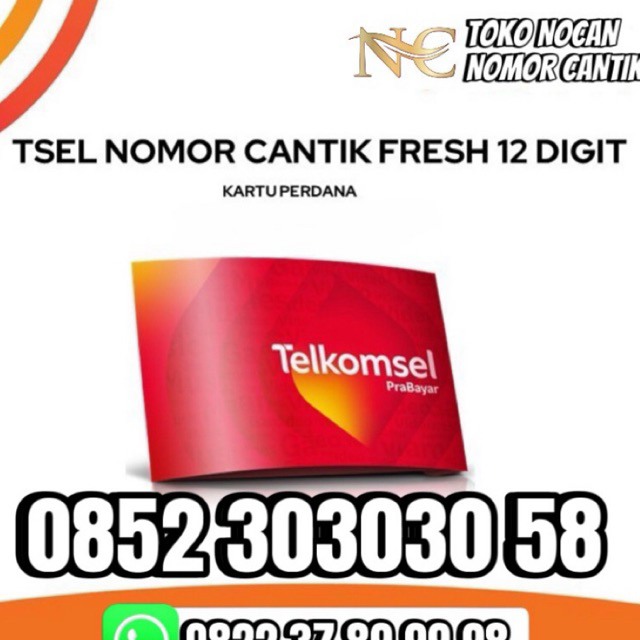 KARTU PERDANA NOMOR CANTIK TELKOMSEL ABABAB 0852 303030 58