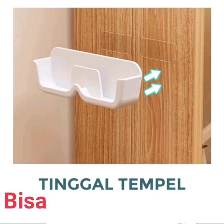 Rak Kacamata Tempel Dinding dan Lemari / Tempat Penyimpanan Kaca mata Gantung hitam bening plus minu