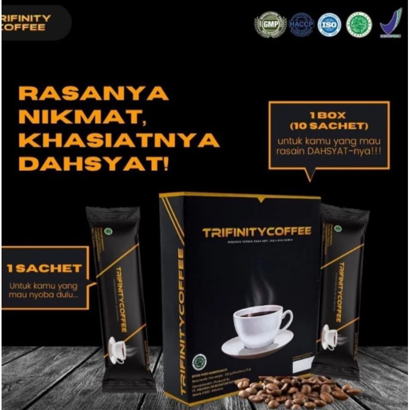 

Kopi Trifinity Coffe Kuat Ginseng Herbal Kopi Untuk Pria Tahan Lama