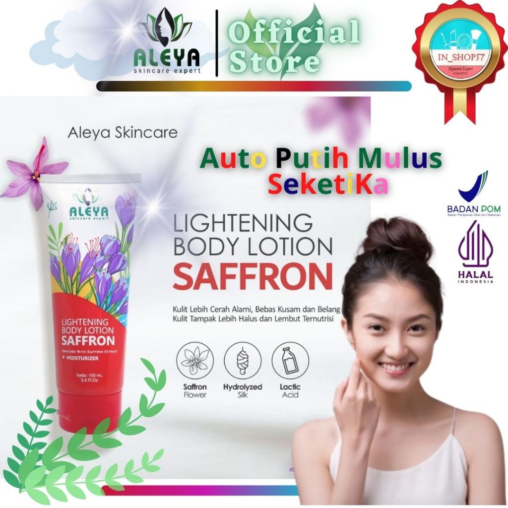 ❤BPOM❤ BODY LOTION SAFFRON ALEYA - LOTION PEMUTIH ALEYA ORIGINAL - LOTION SAFRON