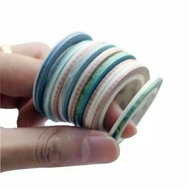 

10 Pcs Mini Washi Tape Deco Slim Washi Tape