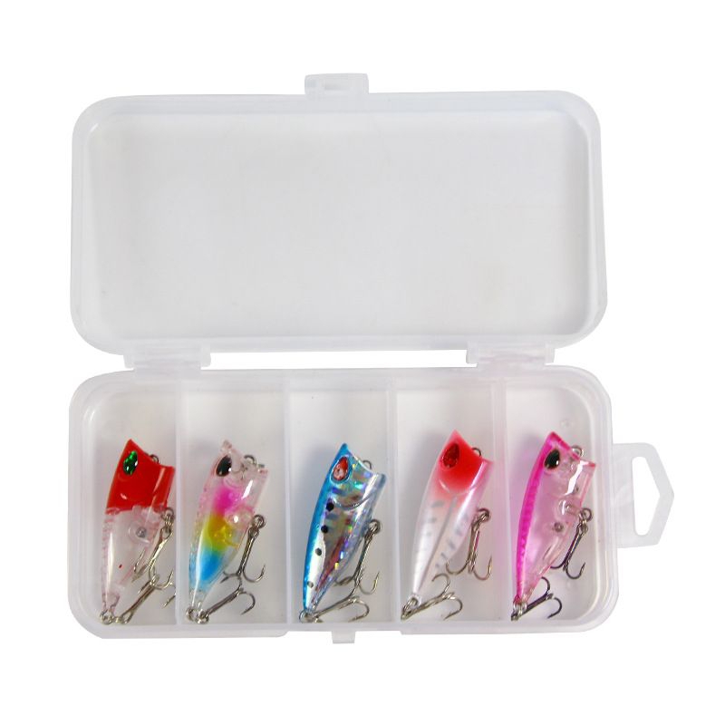 5PCS PAKET UMPAN PANCING CASTING MINI POPPER ULTRALIGHT COPY GOMOKU 4CM/3GR FREE BOX LURE