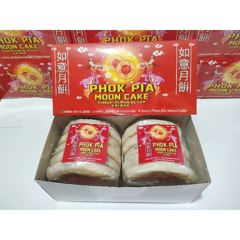 

KUE BULAN MOON CAKE *BOX PACKAGING* Phok Pia Moon Cake 如意月饼 Kalimantan Barat ISI 2BKS ISI 5PCS