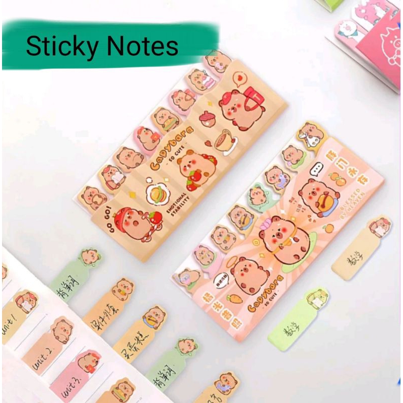 

HEAVENLY | STICKY NOTES MOTIF LUCU PEMBATAS BUKU KARAKTER 1 SET 8 MOTIF