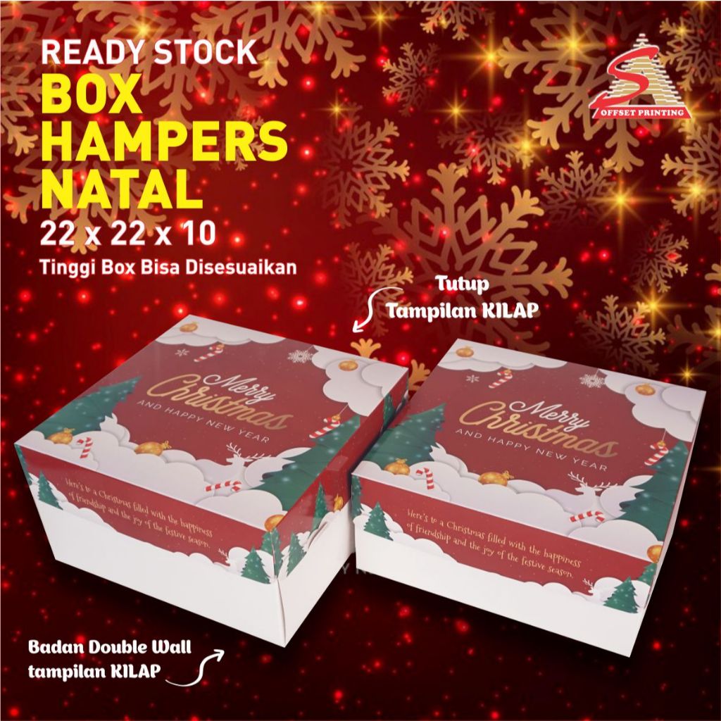 

22x22x10 Box Natal/Christmas Box/Christmas hampers/Dus Natal