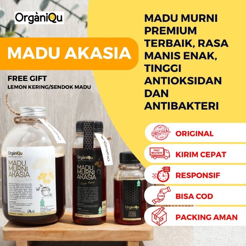 

[FREE SENDOK MADU] ORGANIQU MADU AKASIA RAW HONEY PREMIUM TINGGI ANTIOKSIDAN DAN ANTIBAKTERI | BANTU DIET ATASI MAAG DAN GERD