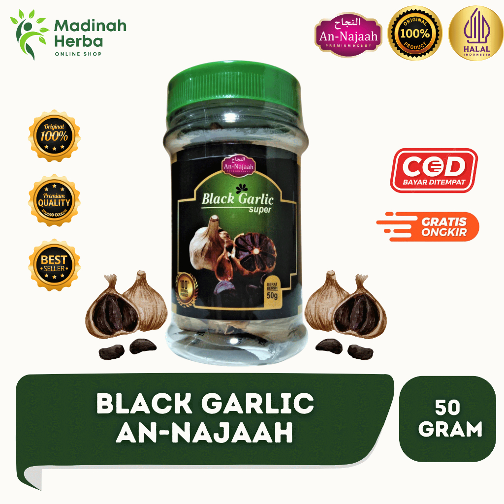 

Black Garlic Super Bawang Putih Fermentasi 50 gr Bawang Hitam Original kaya antioksidan Mengobati diabetes, kolesterol, darah tinggi, tumor, myom dll