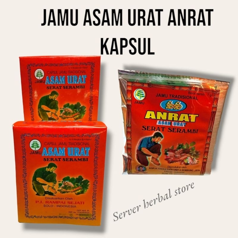 jamu tradisional anrat asam urat kapsul