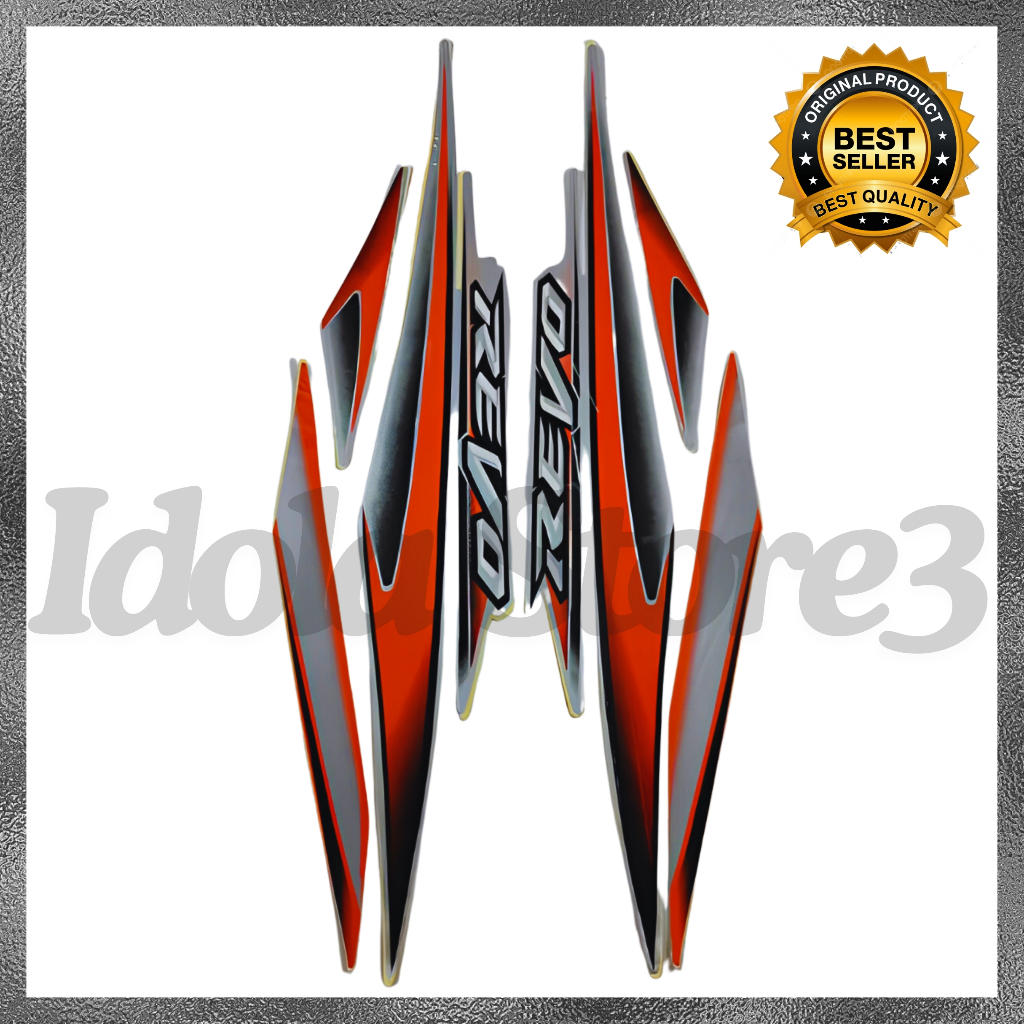 Striping Honda Revo 2007 Silver Oren list body standart motor revo 2007