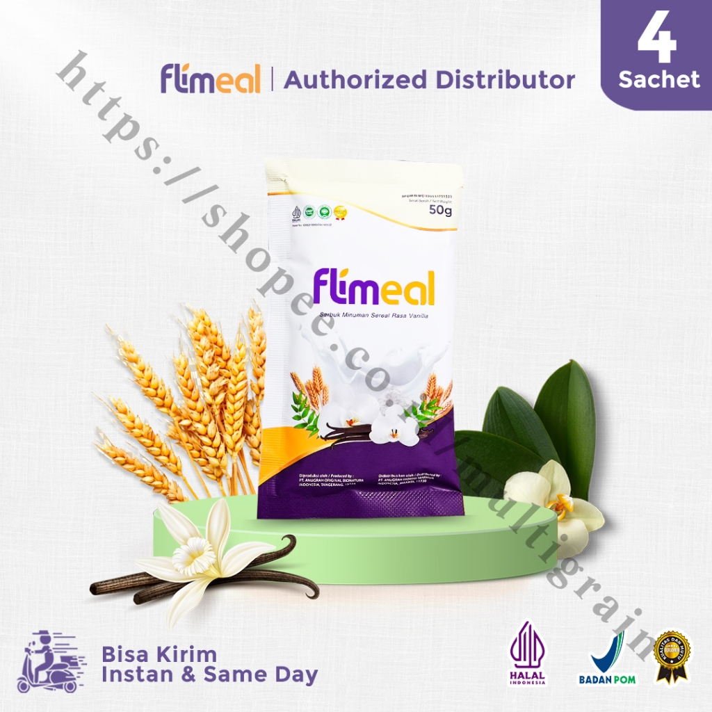 

PRODUK TERLARIS!!! FLIMEAL (MEAL REPLACEMENT) - 4 SACHEET - BY FLIMTY FIBER