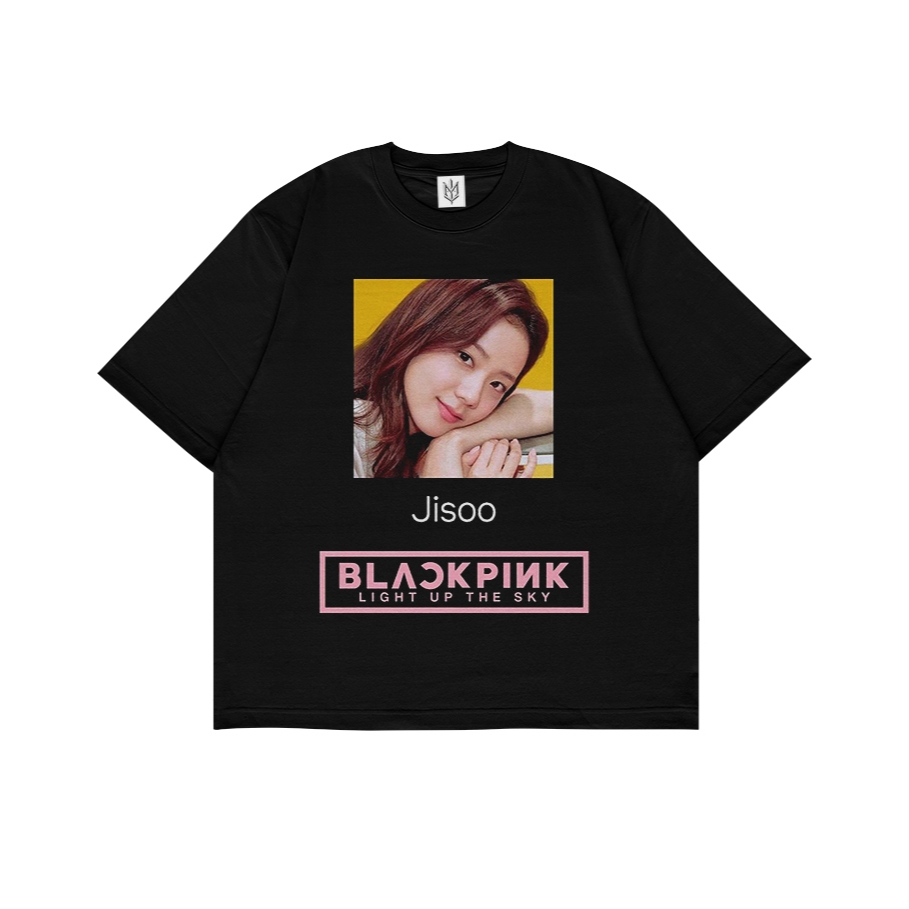 KAOS BAJU BLACKPINK KPOP KOREAN KOREA GIRLBAND JISOO | T-SHIRT OVERSIZE HITAM STYLE Y2K VINTAGE BOOT