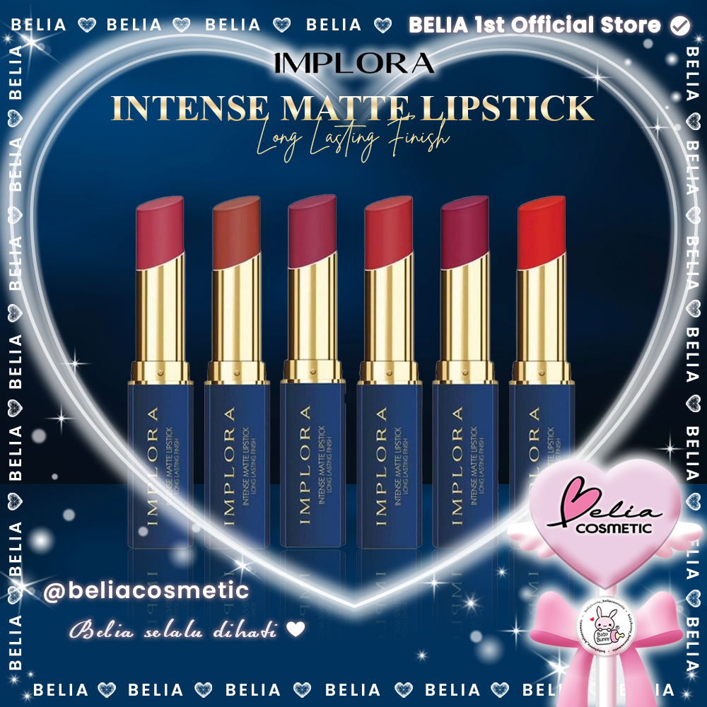 ❤ BELIA ❤ Implora (✔️BPOM) Intense Matte Lipstick Long Lasting Finish | lipstik mate implora