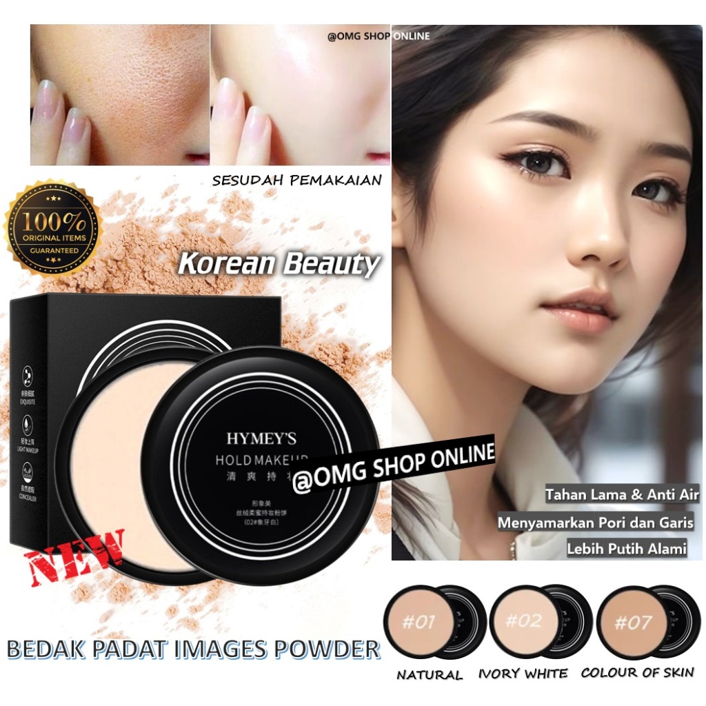 Bedak Glowing Tahan Lama Anti Air Professional Compact Powder / Hymey’s Bedak Images Beauty Powder O