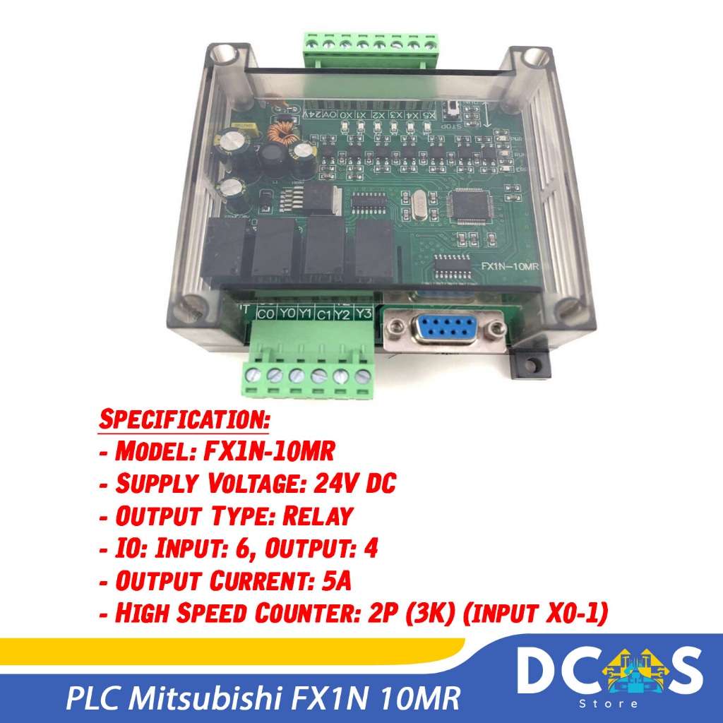 PLC Mitsubishi FX1N 10MR 6DI 4DO Communication RS232 24VDC FX1n-10MR
